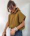 Sweat oversize à capuche - moutarde