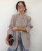 Blazer à bouton - greige
