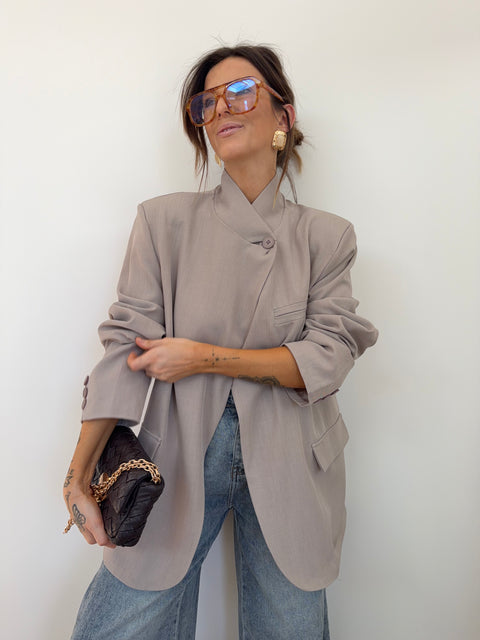 Blazer à bouton - greige