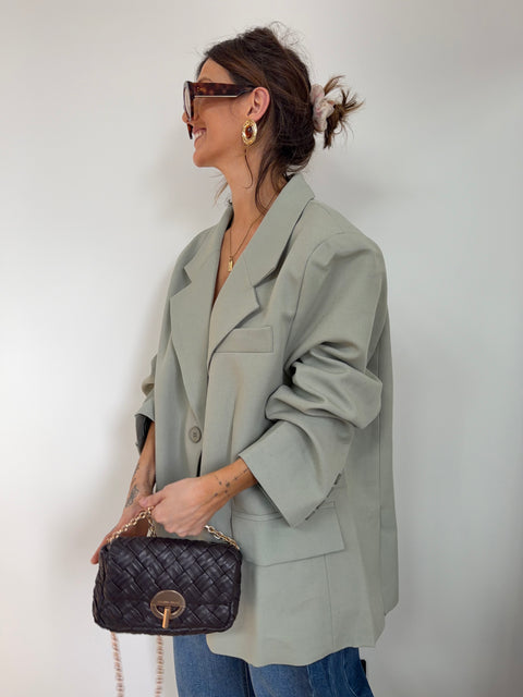 Blazer oversize - vert d'eau