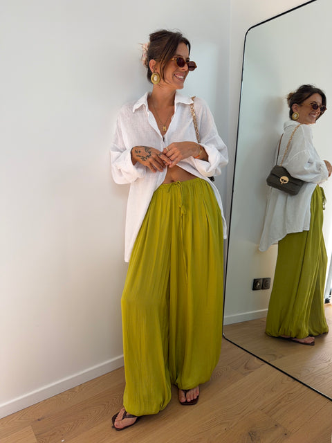 Pantalon ballon Liz - vert anis