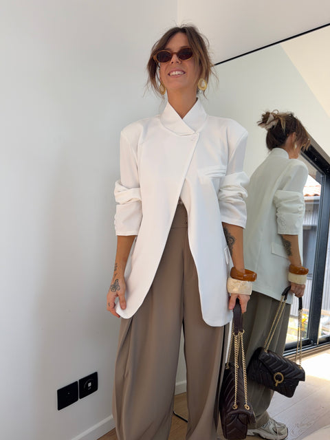 Blazer à boutons - blanc