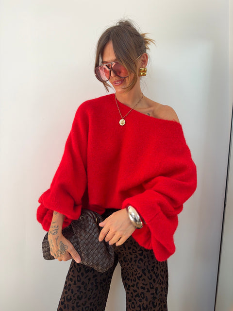 Pull oversize - rouge