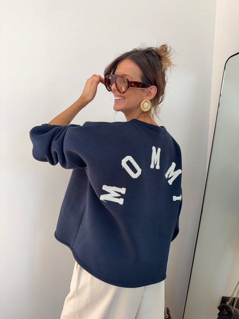 Pull MOMMY - bleu/crème