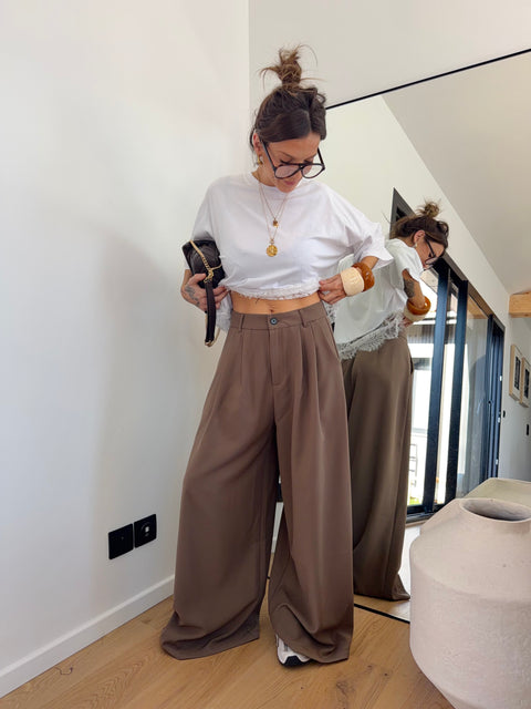 Pantalon droit Joe - taupe