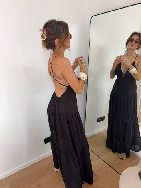 Robe dos nu - noire