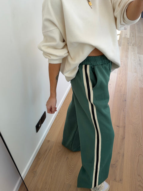 Jogging à bandes - vert