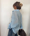 Chemise oversize rayée - bleu clair