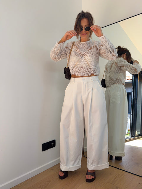 Pantalon Jacks - blanc