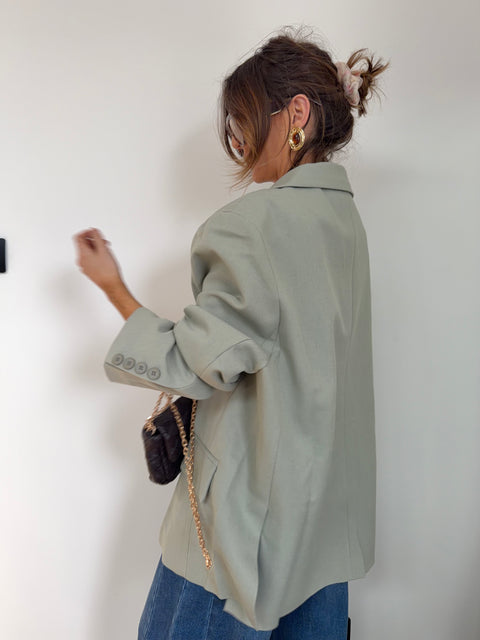 Blazer oversize - vert d'eau