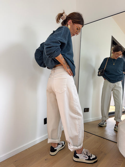 Jeans ballon beige