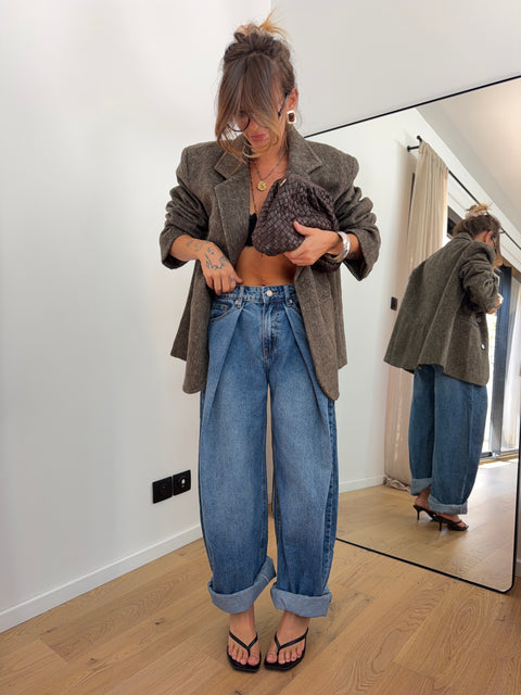 Jeans replissé bleu - Maé