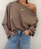 T-shirt parfait asymétrique - taupe