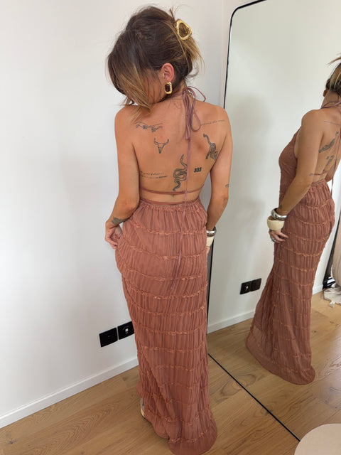 Robe dos nu -  terracotta