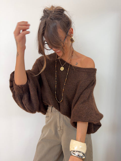 Pull asymétrique - choco