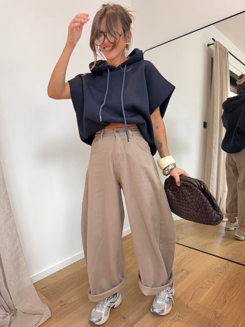 Jeans ballon beige - June