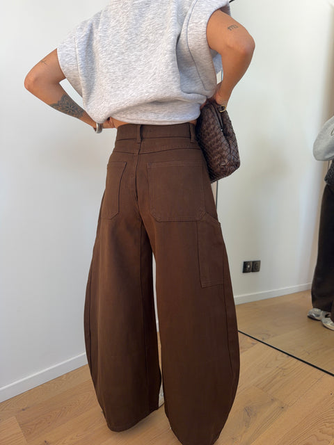 Jeans ballon choco - June