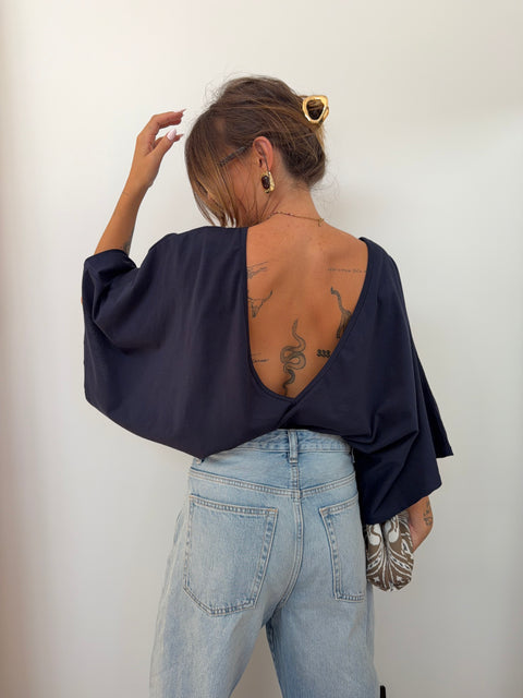 T-shirt Lover's dos nu V - bleu marine