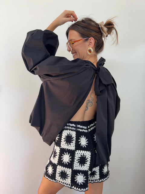 Short en crochet - noir