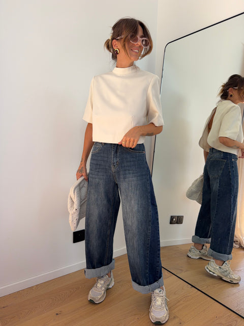 Jeans ballon 2 bleu