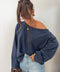 T-shirt asymétrique - bleu marine