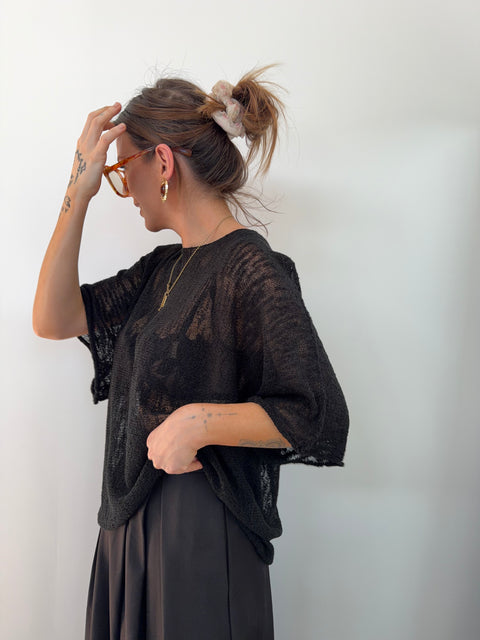Top en maille - noir