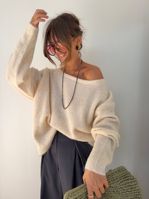 Pull Rome - beige chiné