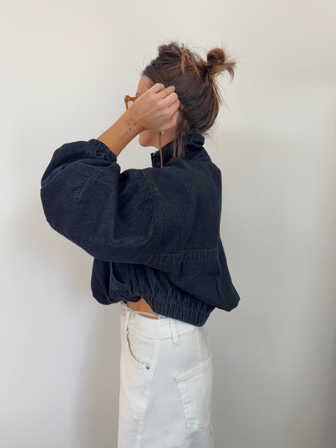 Veste en jeans brut