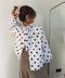 Blouse dos nu à pois