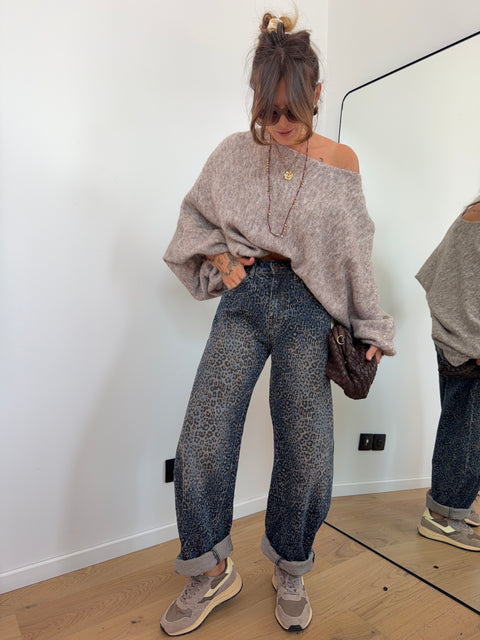 Jeans Liam - léopard foncé