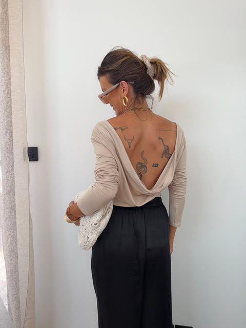 Haut dos nu - beige