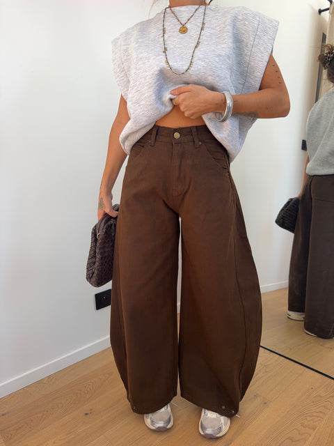 Jeans ballon choco - June