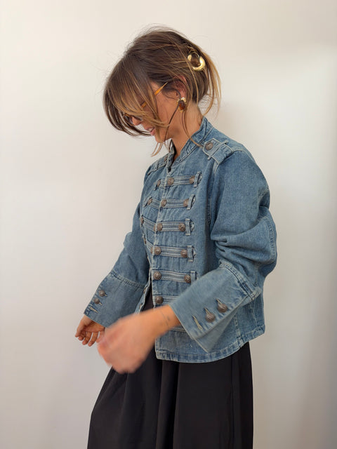 Veste en jean à boutons
