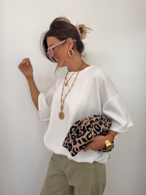 T-shirt bouffant - blanc