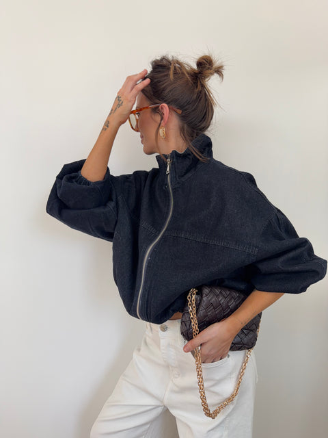 Veste en jeans brut