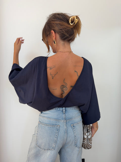 T-shirt Lover's dos nu V - bleu marine