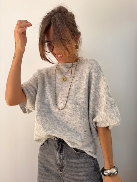 Pull Paris - gris chiné