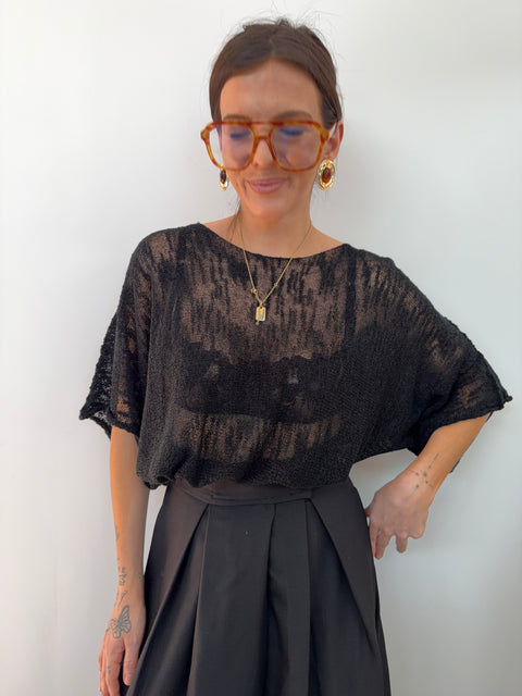 Top en maille - noir
