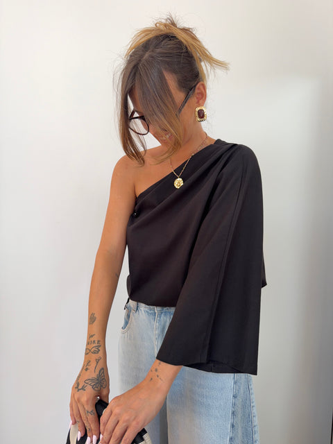 T-shirt asymétrique - noir