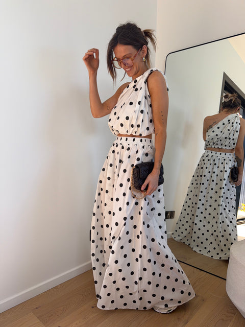 Ensemble à pois - blanc