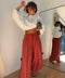 Pantalon en viscose - terracotta