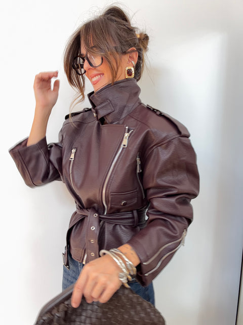 Veste simili à epaulettes - bordeaux