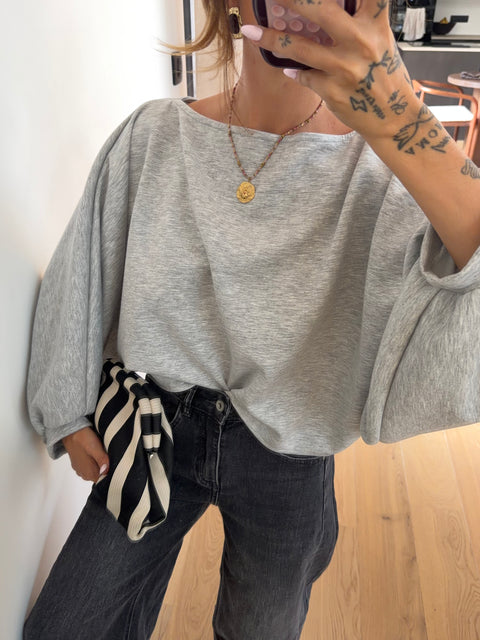 T-shirt bouffant gris