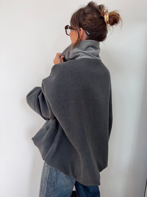 Veste loose - grise anthracite