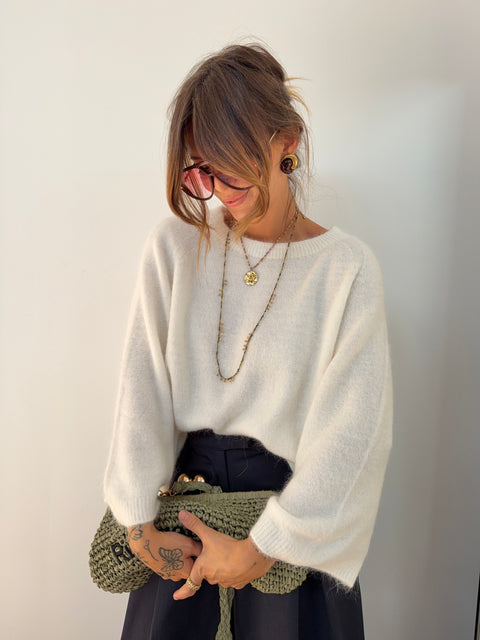 Pull Angora Seoul - blanc