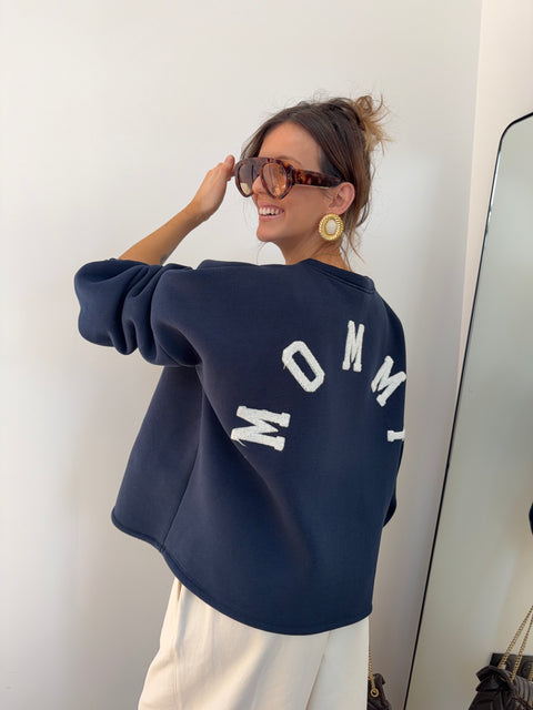 Pull MOMMY - bleu/crème