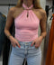 Body à détails - rose poudré