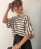 Pull Paris rayé - marine et blanc