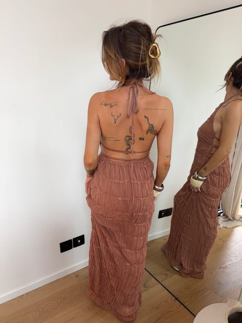 Robe dos nu -  terracotta