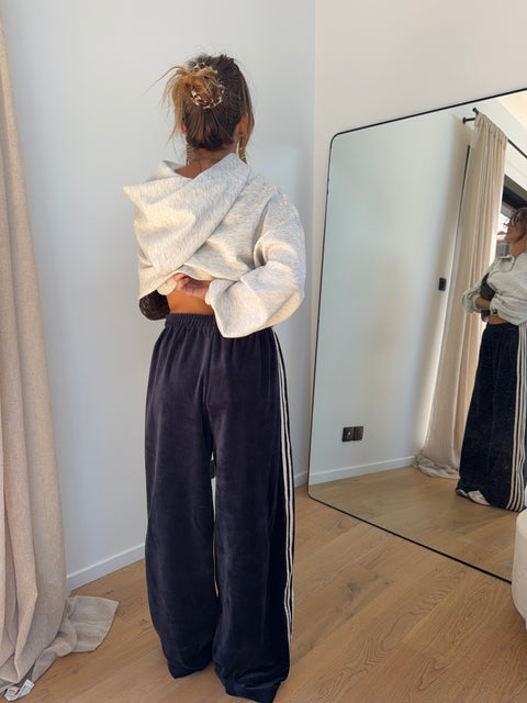 Jogging velours - bleu marine